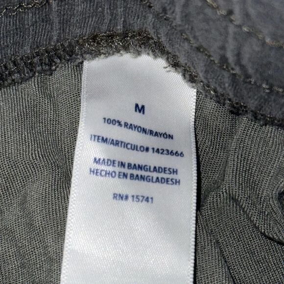 Splendid Camouflage Jogger Pants M 100% Rayon Elastic Waistband & Drawstring - Picture 4 of 9